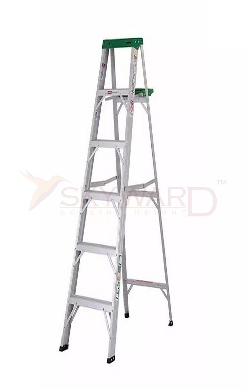 Model No. 410 Aluminium Step Ladder for Home, Shop, Office and Warehouse Access Use, Professional Portable Climbing Ladder for Maintenance, Storage and Everyday Working Tasks 